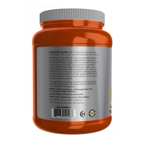 Now Foods, Egg White Protein, Creamy Vanilla Powder, 1.5 lbs - Image 3