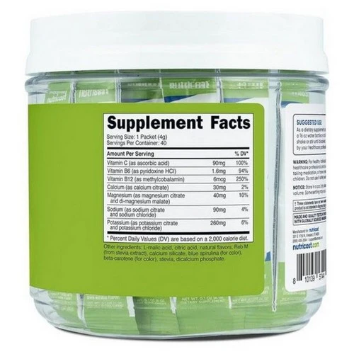 Nutricost, Electrolytes Hydration Complex Stickpacks Green Apple, 40 Sticks - Image 2