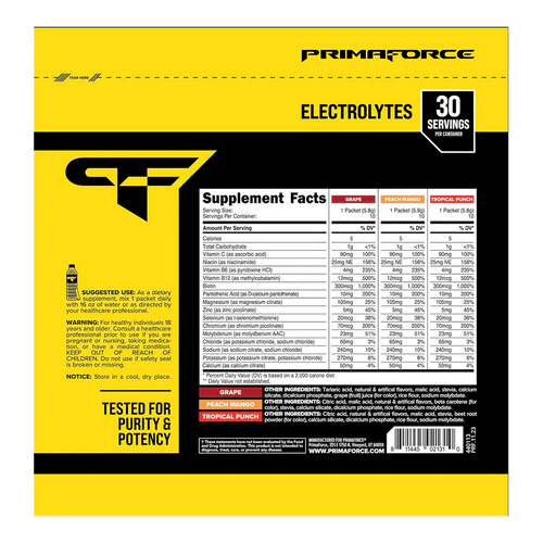 Primaforce, Electrolytes Hydration Complex Variety Pack, 30 Packets - Image 2