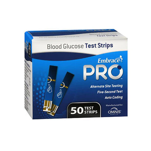 Embrace, Blood Glucose Test Strips, Box Of 50