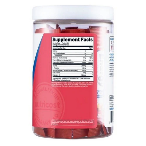 Nutricost, Energy Complex Stickpacks Strawberry Kiwi, 20 Sticks - Image 2