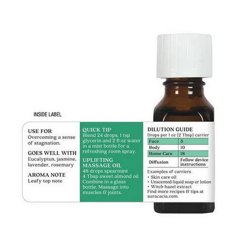 Aura Cacia, Essential Oil Spearmint, (mentha spicata) 0.5 Fl Oz - Image 5