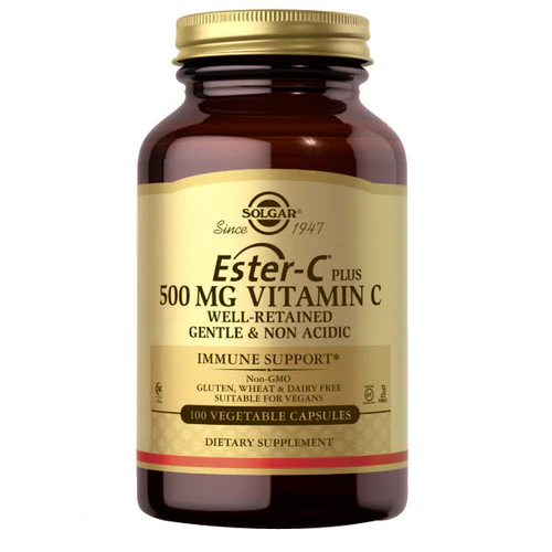 Solgar, Ester-C Plus Vitamin C (Ester-C Ascorbate Complex), 500 mg, 100 V Caps