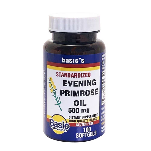 Basic Vitamins, Evening Primrose Oil, 500 Mg, 100 Softgels