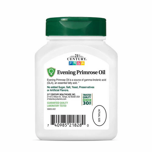 21st Century, Evening Primrose Oil, 500 mg, 60 Softgels - Image 4