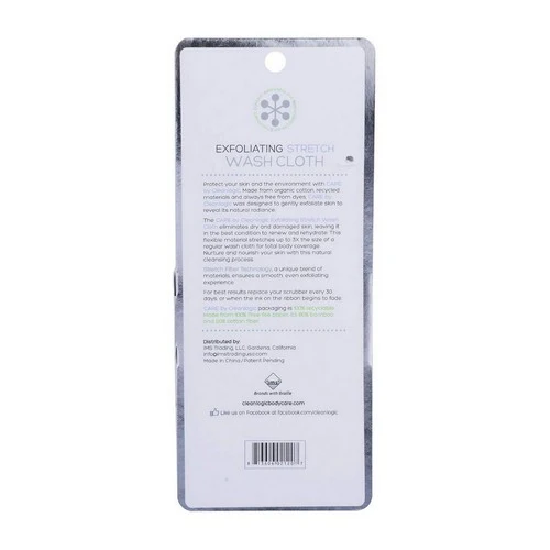 Cleanlogic, Exfoliating Stretch Bath & Shower Wash Cloth, 1 Count - Image 3
