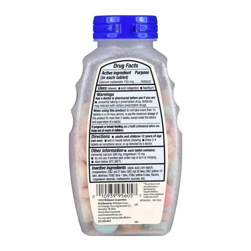 Foster And Thrive, Extra Strength Antacid Calcium Carbonate Chewable, 750 Mg, 96 Tabs - Image 2