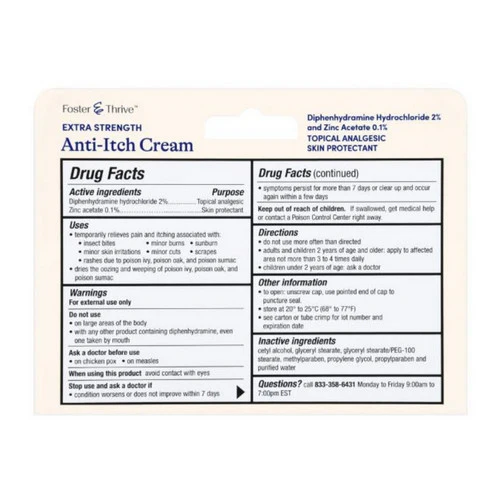 Foster And Thrive, Extra Strength Anti-Itch Cream, 1 Oz - Image 2