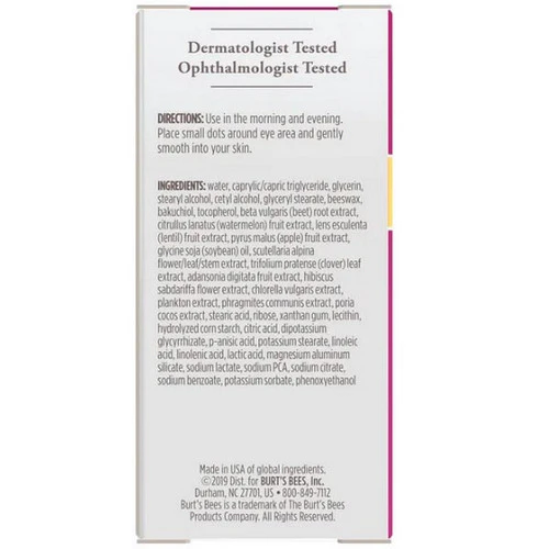 Burts Bees, Firming Eye Cream, 0.5 Oz - Image 2