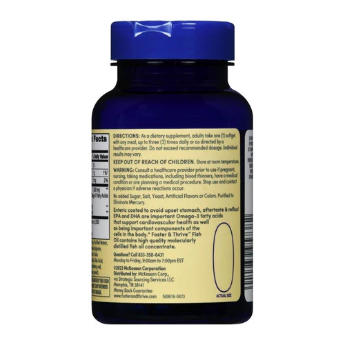 Foster And Thrive, Fish Oil, 1000 Mg, 60 Softgels - Image 2
