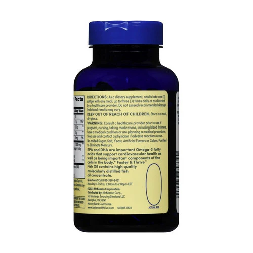 Foster And Thrive, Fish Oil, 1200 Mg, 100 Softgels - Image 2