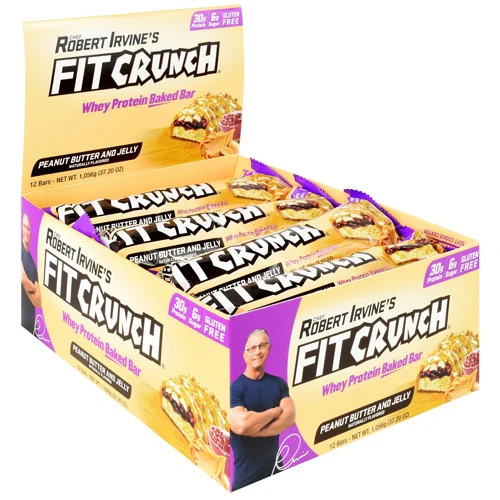 Fit Crunch Bars, Fit Crunch Bar, Peanut Butter & Jelly 12 Bars