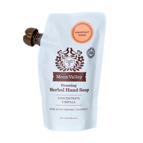 Moon Valley Organics, Foaming Herbal Hand Soap Concentrate Grapfruit Thyme, 10.7 Oz