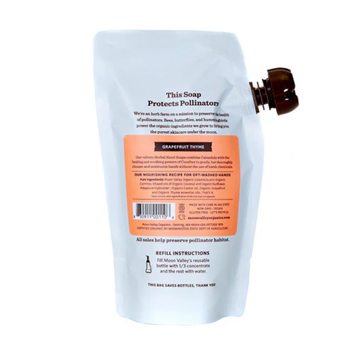 Moon Valley Organics, Foaming Herbal Hand Soap Concentrate Grapfruit Thyme, 10.7 Oz - Image 2