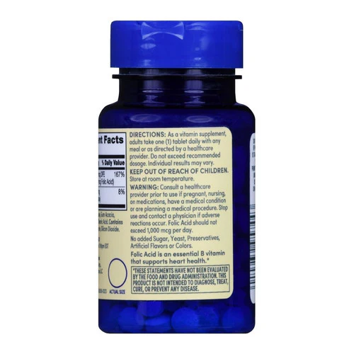 Foster And Thrive, Folic Acid, 400 Mcg, 250 Tabs - Image 2