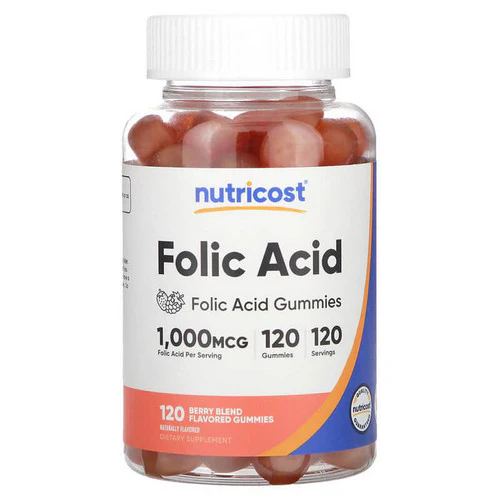 Nutricost, Folic Acid Gummies Vitamin B9, 1 Mg, 120 Count