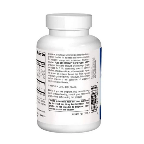 Planetary Herbals, Full Spectrum Cordyceps 450, 120 Tabs - Image 3