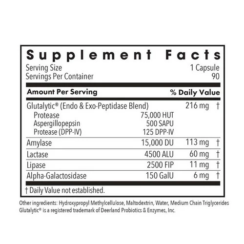 Nutricology/ Allergy Research Group, Full Spectrum Digest With Glutalytic, 90 Veg Caps - Image 2