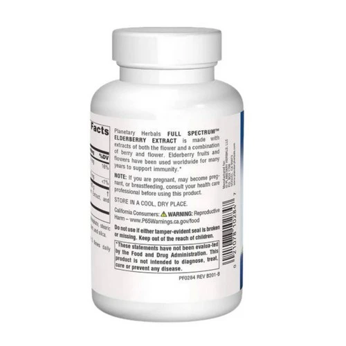 Planetary Herbals, Full Spectrum Elderberry Extract, 525 mg, 90 Tabs - Image 3