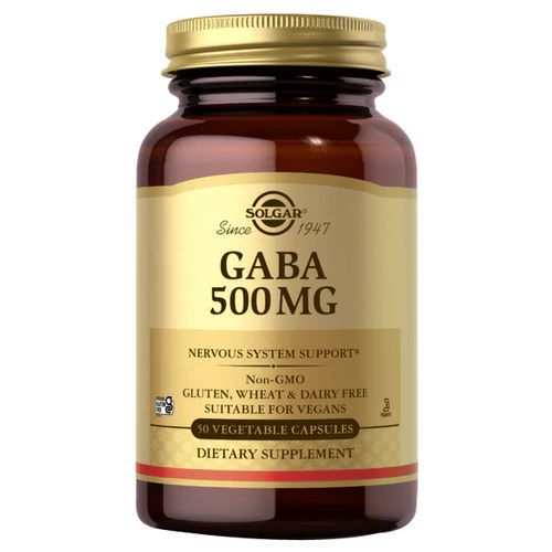 Solgar, GABA, 500 mg, 50 Veg Caps