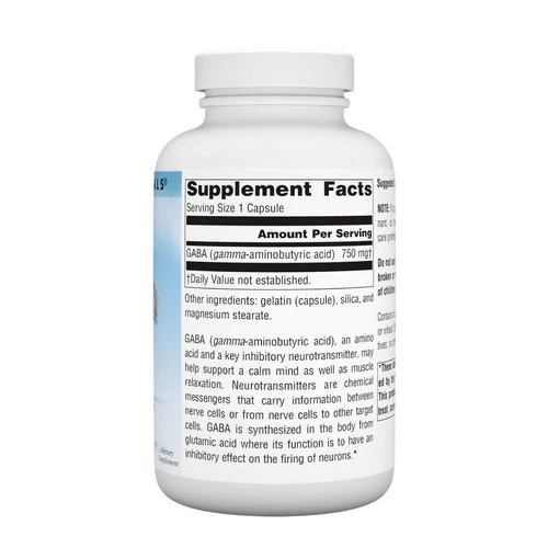 Source Naturals, Gaba, 750 mg, 180 Caps - Image 2