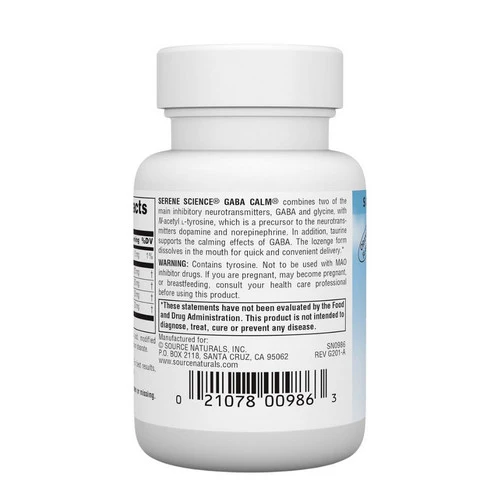 Source Naturals, GABA Calm, Orange flavor, 30 Tabs - Image 3