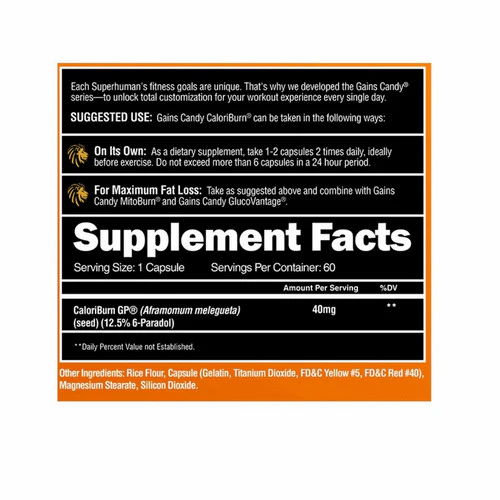 Alpha Lion, Gains Candy Caloriburn, 60 Capsules - Image 2