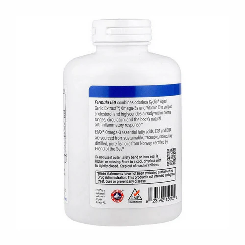 Kyolic, Garlic W/epa & Dha,eco Size, 180 Sgel - Image 3