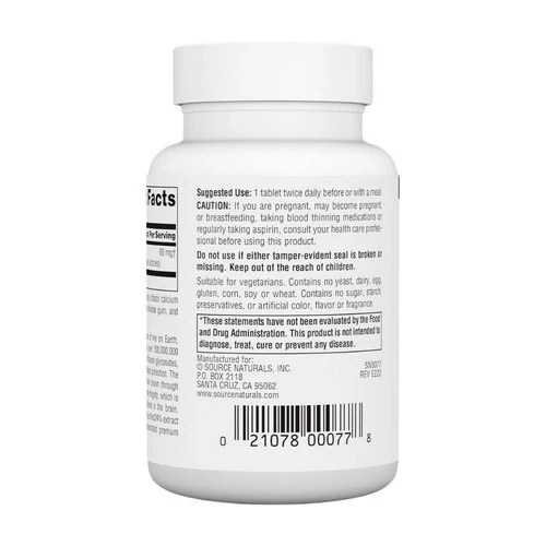 Source Naturals, Ginkgo-24 Biloba Extract, 60 MG, 120 Tabs - Image 3