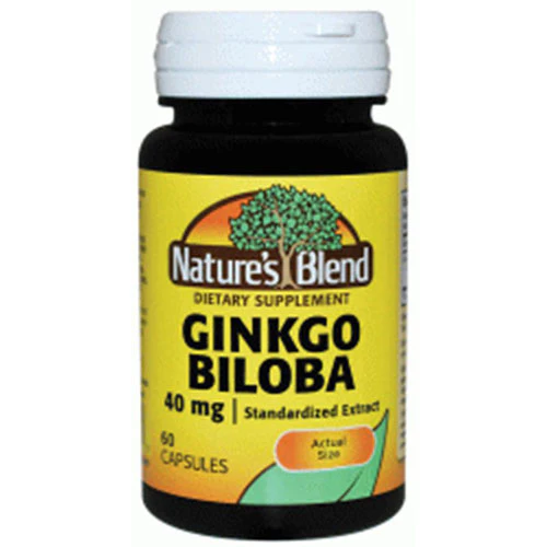 Nature's Blend, Ginkgo Biloba Extract, 40 mg, 60 Caps