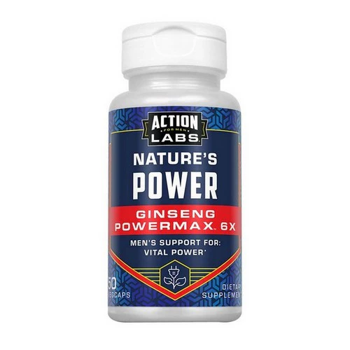 Action Labs, Ginseng PowerMax 6X, 50 Count - Image 2