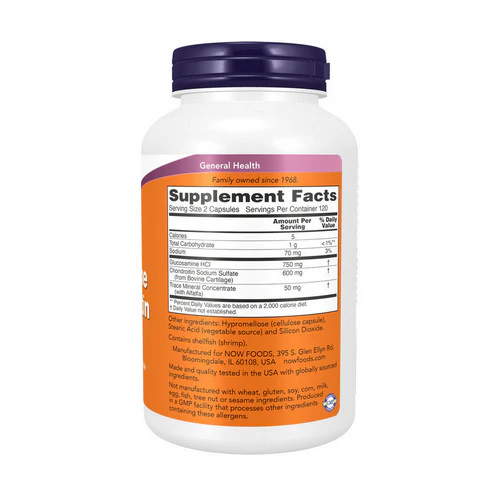 Now Foods, Glucosamine & Chondroitin, 240 Caps - Image 2