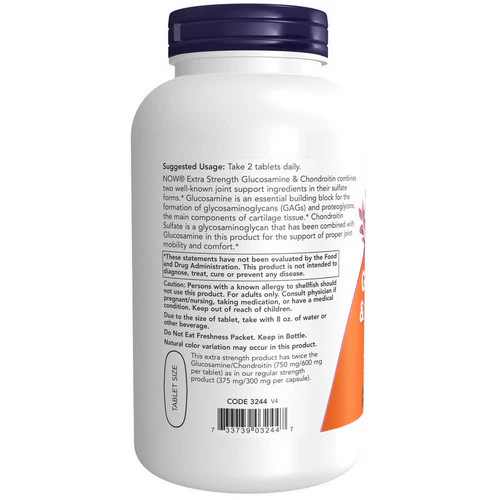 Now Foods, Glucosamine & Chondroitin, 240 Tabs - Image 3