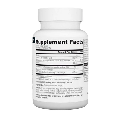 Source Naturals, Glucosamine Chondroitin, Complex w/MSM 30 Tabs - Image 2