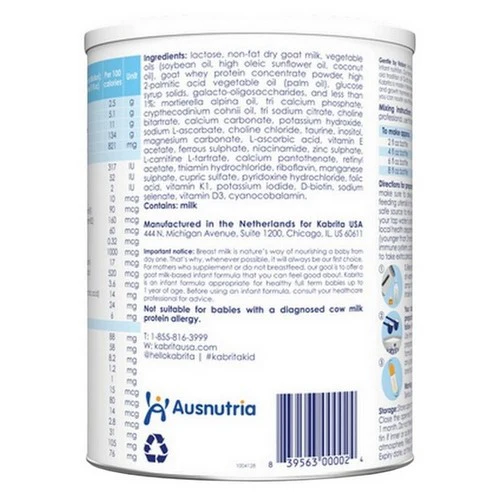 Kabrita, Goat Milk-Based Infant Formula With Iron 0-12 Months, 28 Oz (Case Of 6) - Image 2