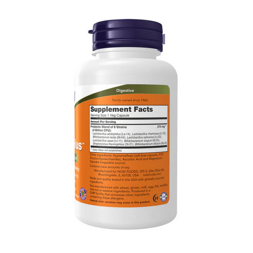 Now Foods, Gr8-Dophilus, 120 Veg Caps - Image 2