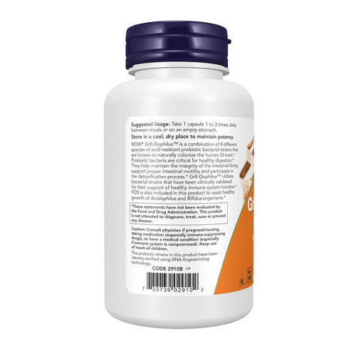 Now Foods, Gr8-Dophilus, 120 Veg Caps - Image 3