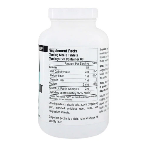 Source Naturals, Grapefruit Pectin, 1000 mg, 240 Tabs - Image 2