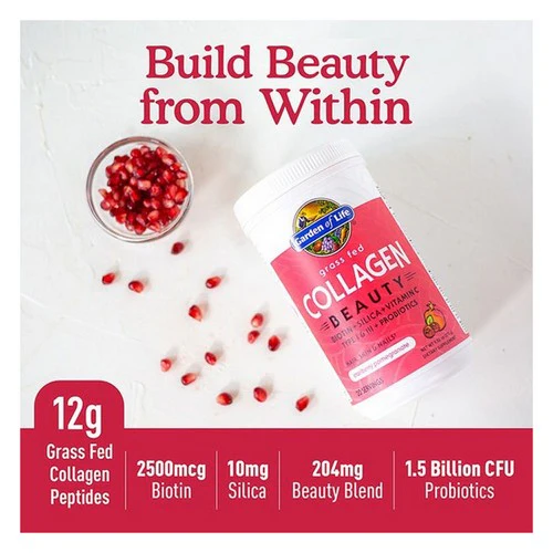 Garden of Life, Grass Fed Collagen Beauty Powder, Cranberry Pomegranate, 9.52 Oz - Image 4