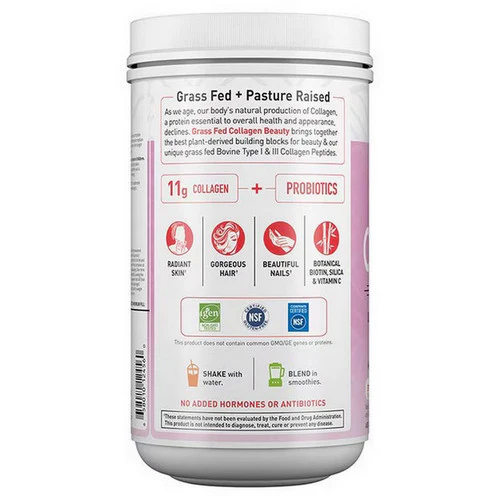 Garden of Life, Grass Fed Collagen Beauty Powder, Strawberry Lemonade, 9.52 Oz - Image 3