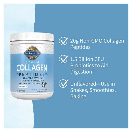 Garden of Life, Grass Fed Collagen Peptides Powder, 9.87 Oz - Image 4