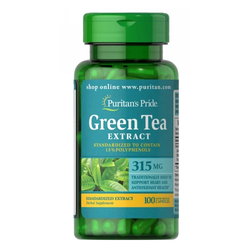 Puritan's Pride, Green Tea Standardized Extract, 315 mg, 100 Capsules