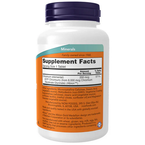 Now Foods, GTF Chromium, 200 Mcg, 250 Tabs - Image 2