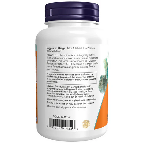 Now Foods, GTF Chromium, 200 Mcg, 250 Tabs - Image 3