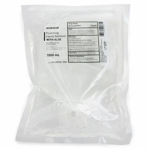 McKesson, Hand Sanitizer with Aloe McKesson 1,000 mL Ethyl Alcohol Foaming Dispenser Refill Bag, 1000 Ml