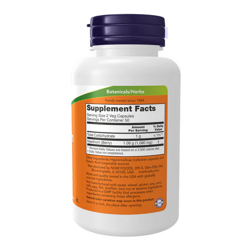 Now Foods, Hawthorn Berry, 540 mg, 100 Caps - Image 2