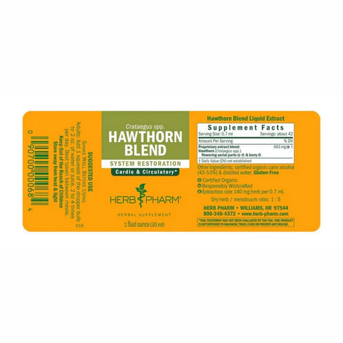 Herb Pharm, Hawthorn Blend, 1 oz (29.6 ml) - Image 2