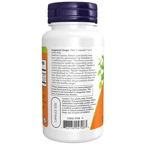 Now Foods, Hawthorn Extract, 300 mg, 90 Vcaps - Image 3