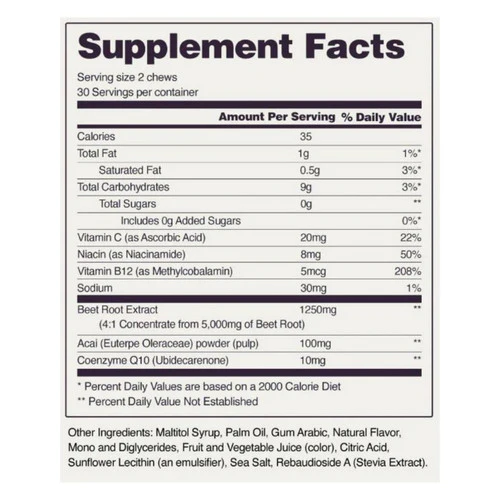 Snap Supplements, Heart Beets Chews Mixed Berry, 60 Count - Image 2