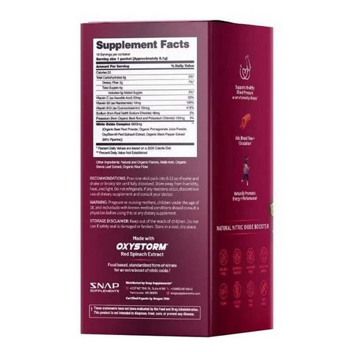 Snap Supplements, Heart Beets Stick Packs, 10 Count - Image 3